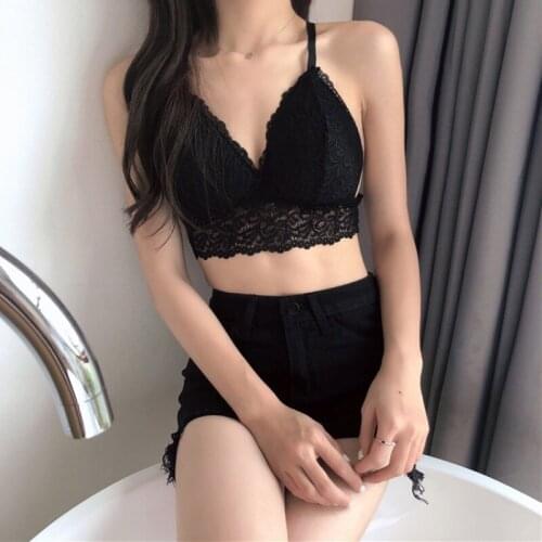 Women Sexy Lace Bra Female Bralette Push Up Seamless Tube Sleep Dormir Tops Plus Size Lingerie Underwear Brassieres