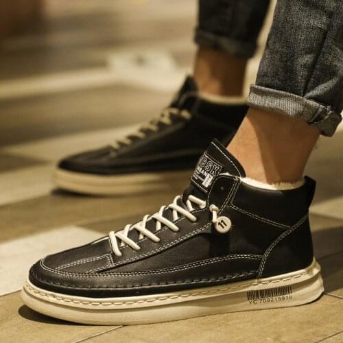 Snow boots, mens shoes, high shoes in autumn and winter, new trend, dance shoes, versatile casual sports shoes