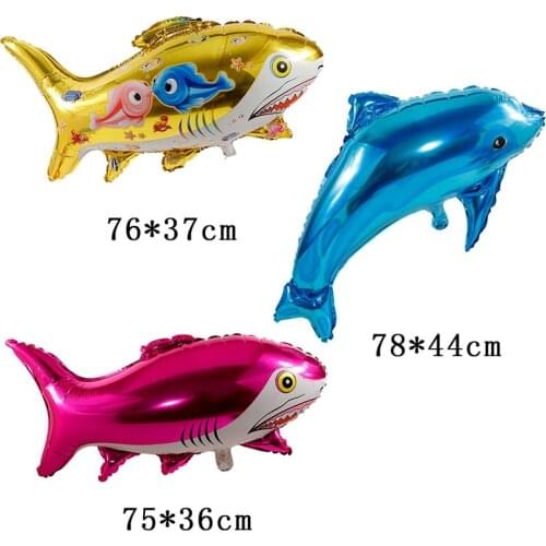 1pc Blue Small Dolphin Balloon Aluminium Foil Ballon Happy Birthday Balloon Decoration New Year Decoration