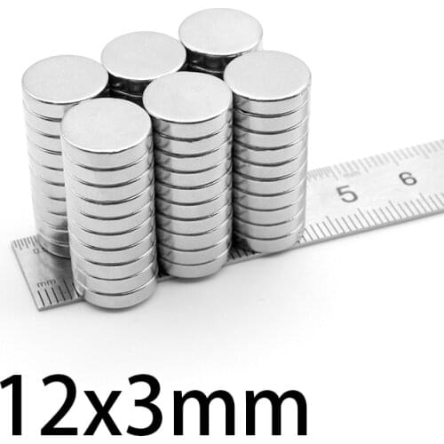 10-150PCS 12x3mm Rare Earth Neodymium Magnets 12mmx3mm Super Powerful Strong Magnetic Magnets 12*3mm Round Diameter 12*3
