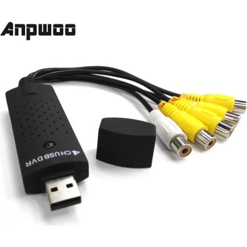 ANPWOO 4 Channels USB DVR Video Capture,usb Video Capture Adapter for Changing Video To Display on PC DVR Card