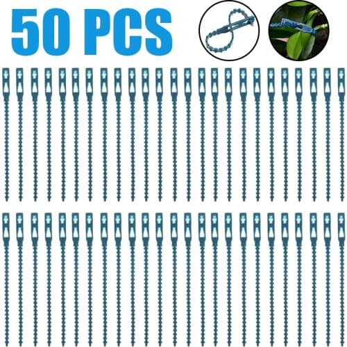 50Pcs Reusable Adjustable Garden Plastic Plant Cable Ties Tree Garden Tree Climbing Support