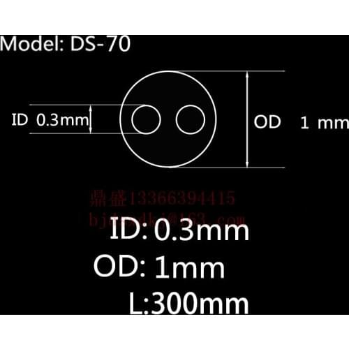 99.5%Al2O3 High Thermal Corundum Tube OD1.0*ID0.3mm/Round Double-Bore Alumina Tube/Insulating Ceramics For Thermocouple Sensors