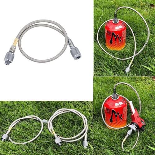 50/100cm Camping Stove Hose Adapter Flat Gas Tank Cylinder Gas High Pressure Thread Tube Extension Line Gas Tank Connection Line