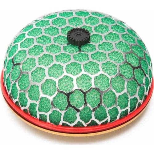 AUTOAFB -Universal 80mm/100mm Air Filter cleaner Intake Kit Super Power Flow Green AY AF-AF80