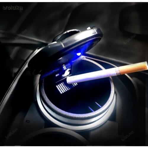 Car ashtray with lid inside car LED lamp ash tank with lid interior supplies universal CD50 Q04