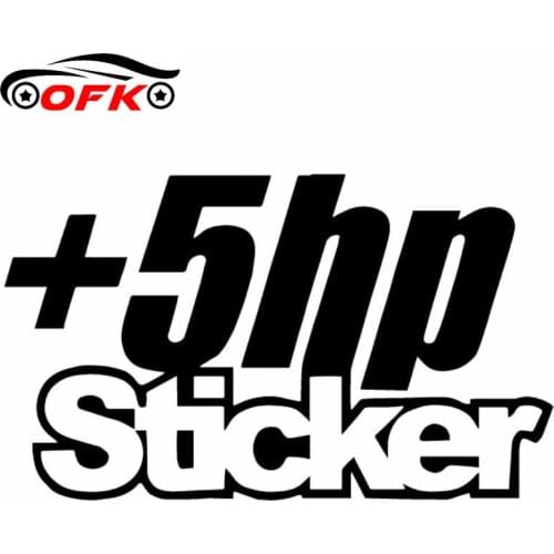 Car Stickers Decor Motorcycle Decals +5 HP Sticker Decorative Accessories Creative Sunscreen Waterproof PVC,13cm*7cm