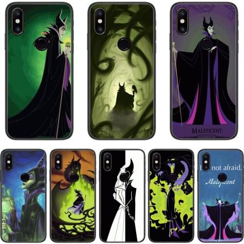 Disney Maleficent Witch Phone Case For xiaomi M2 C3 X3 F2 Lite NFC 6 5 x Poco k30 Pro Anime Black Cover Silicone Back Pretty