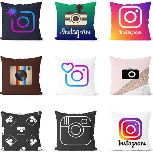 App Logo Decorative Polyester Pillow Case Youtube Facebook Throw Cushion Cover Square Sofa Pillow Cover Home Decoration 45X45CM