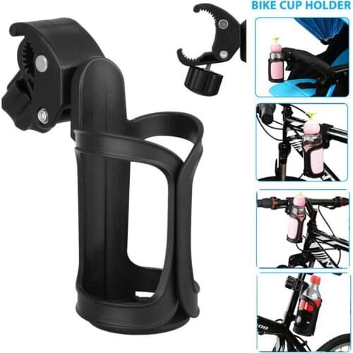 Baby Stroller Bike Bicycle Handlebar Water Bottle Cup Holder Mount Cage Pram Wheelchair for Drink Cup Milk Bottle Mug Holder Bag