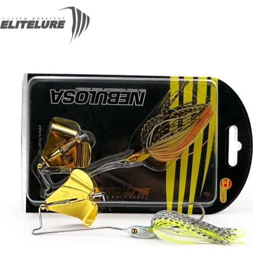 Elitelure Nebulosa 3/8 OZ 10g Buzzbaits Spinnerbait Lure Whopper Plopper Topwater Silicone Skirt Spinning Blade Fishing Lures