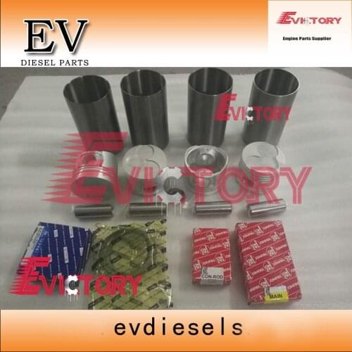 EV For Hyundai forklift D4BB rebuild kit piston + ring cylinder liner head gasket bearing
