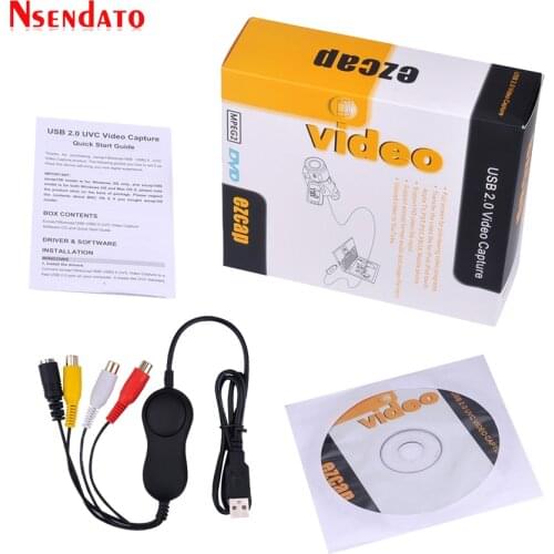 Ezcap 158 USB2.0 Video Audio Grabber Card Analog Video Recording to Digital USB Capture Convert for XBOX PS4 Windows MAC Android