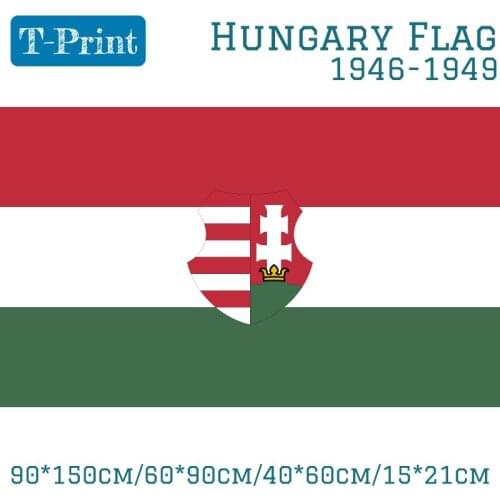 15PCS Flag Hungary 1946-1949 1956-1957 Flag with The Coat of Arms Flag 3ft X 5ft Polyester Banner Custom Flag Outdoor Outlast