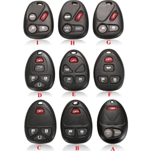 Jingyuqin 3 Buttons No Chip Blank Remote 2 + 1 Panic Key Shell Case Cover For Buick Hummer H3 GMC For Chevrolet Colorado Isuzu