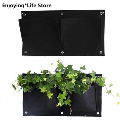 Pocket Nursery Pot Green Grow Bags Planter Vertical Garden Vegetable Living Garden Bag Seedling Wall Hanging Planter Growing Bag