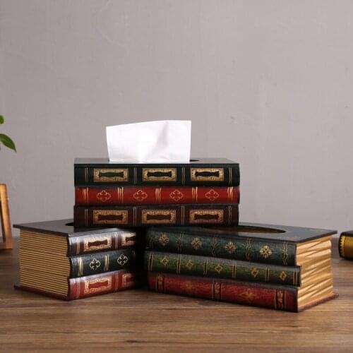 European style creative tissue box retro household drawer living room napkin American collection paper crafts art wipes box