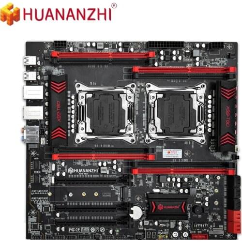 HUANANZHI X99-T8D Motherboard For Intel Dual CPU X99 LGA 2011-3 E5 V3 DDR3 RECC M.2 NVME NGFF USB3.0 E-ATX Server Mainboard