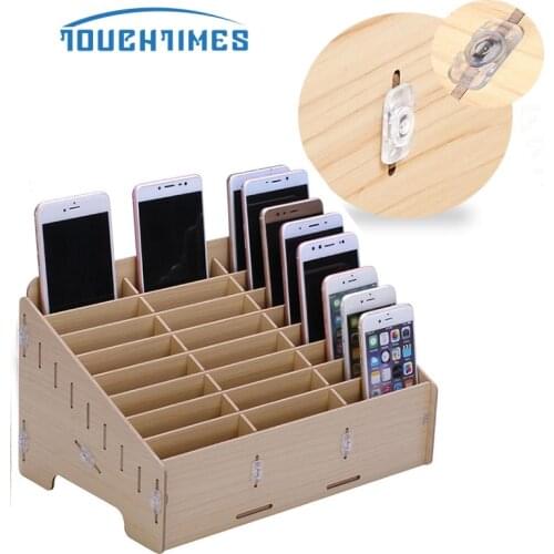 Multifunctional Wooden Storage Box Mobile Phone Repair Tool Box Motherboard Accessory LCD Screen Holder Tool Parts