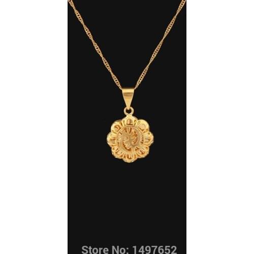 New 2017 Gold Color Muslim Allah Pendant & Necklace Gifts For Women & Men& Girls Classic Islam Jewelry wholesale