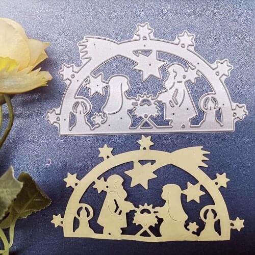 111*61mm Merry Christmas Nativity new Metal Cutting Dies Scrapbooking DIY Album Paper Card Craft Embossing stencil Dies