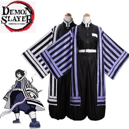 New 2020 Anime Cosplay Demon Slayer: Kimetsu no Yaiba Cosplay Iguro Obanai Costume Kimetsu no Yaiba Adult Costume halloween