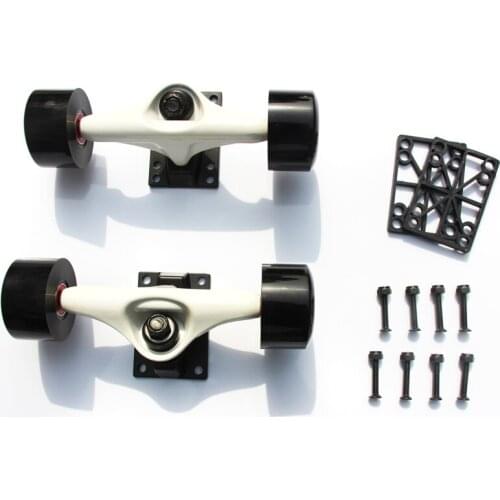 Printing 5.0 skateboard trucks with 55mm Wheels ABEC Bearing Combo Set with PAD and hardware