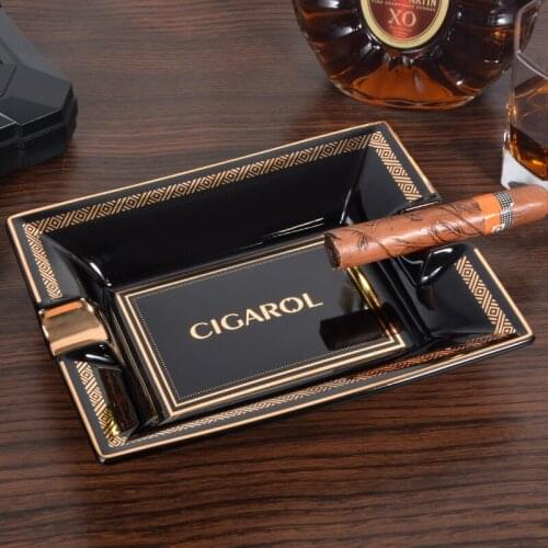 Cigar Ashtray Ceramic High-End Cigar Ashtray Creative Cigarette Holder Ash Tray Roach Clip Smoke Cute
