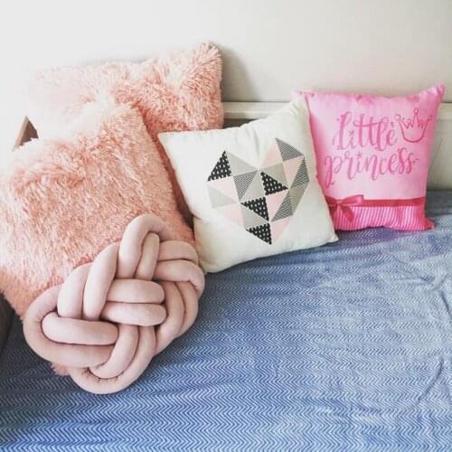 Ins simple Knotted Cushion Hand-Woven Long Seat Cushion creative Handmade Less Deformable Home Decor Seat Cushion