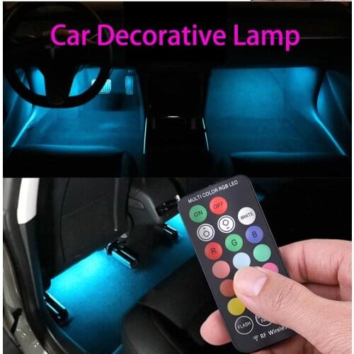 LED Light With USB Wireless Remote Multiple Modes Automotive Interior Decorative Lights car accessories luces led para auto