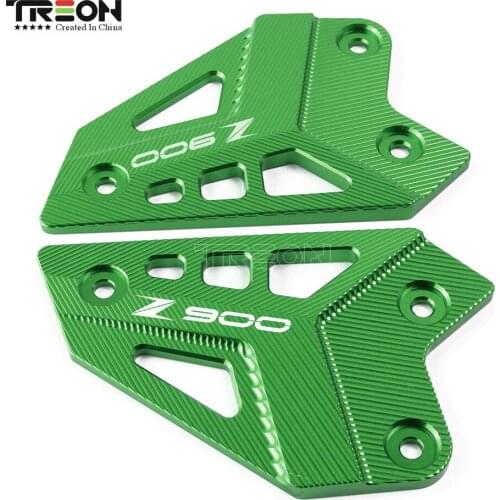 For Kawasaki Z900 Z 900 2017 Foot Peg Heel Protection Motorcycle Frame Accessories CNC Aluminum Film Mount Heel Guard Cover