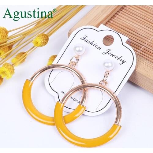 Agustina 2020 Small Earrings Jewelry Fashion Pendientes Earrings Bohemian Metal Drop Earrings Women Wholesale Boho Earring Punk