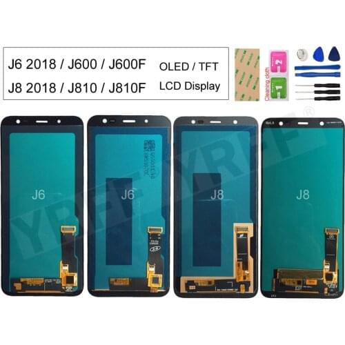 OLED LCD For Samsung Galaxy J8 J6 2018 J810 J810F J600 J600F lcd Display Touch Screen Digitizer Sensor Panel Repair Parts