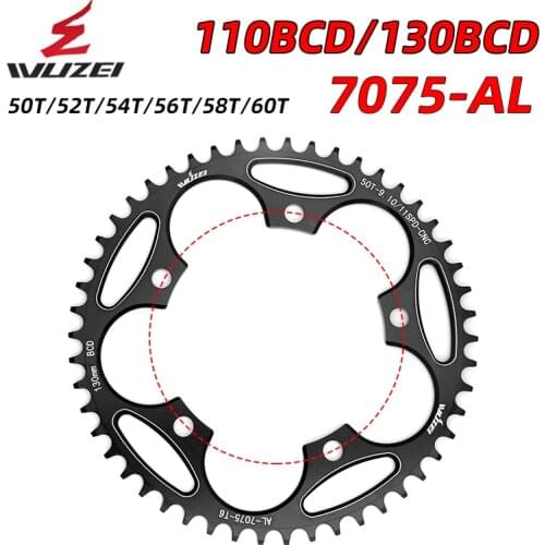 Road Bicycle Round Narrow Wide Chainwheel 130BCD 50/52/54/56/58/60T Sprockets folding bicycle Variable Speed Crank Tooth 110BCD