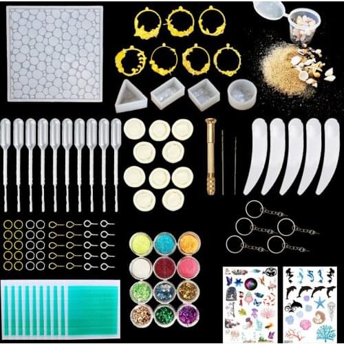 1 set Water Wave ripple Mold Set Handmade DIY Epoxy Silicone Pendant Molds For uv resin