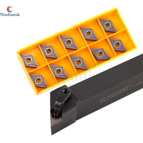 1pc High-Quality MDJNR2020K15 External Turning Tool Holder MDJNR2525M15 +10pcs DNMG1504 CNC Lathe Tools Carbide Inserts Tool Set