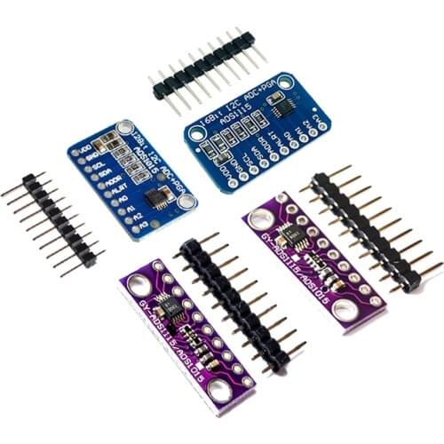 16 Bit I2C ADS1115 ADS1015 Module ADC 4 channel with Pro Gain Amplifier 2.0V to 5.5V for Arduino RPi