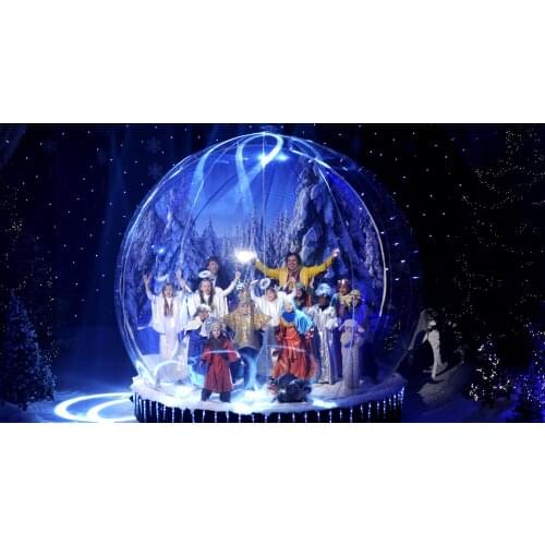 2m/3m/4m giant inflatable snow globes/ Giant Snow Globe jumping photo booth globe for Christmas Outdoor Decoration