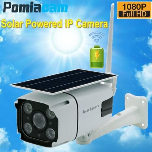 2019 Solar Panel Continuous Rechargeable Battery Powered Camera 1080P Full HD Outdoor Indoor Security WiFi IP Camera N8