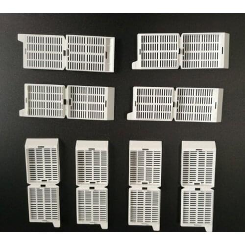 250pcs/box Lab POM material tissue cartridge embedding slice box white dehydration box tissue cassette