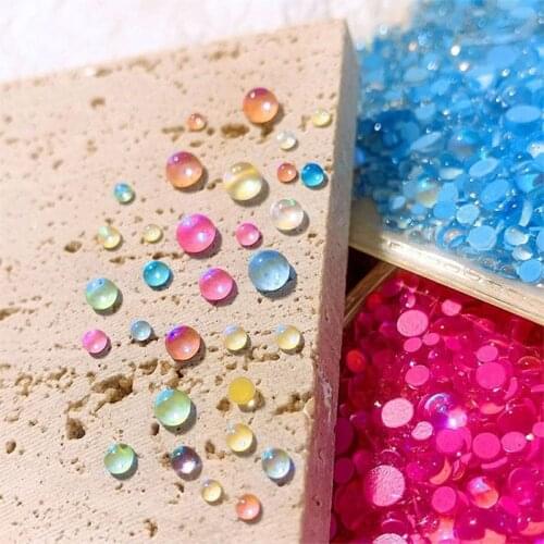 300pcs/bag 10colors-Nail Mirage Rhinestones CRYSTAL Stones Nail Art Decorations AB Colorful Manicure Rhinestones Beads#1BAG