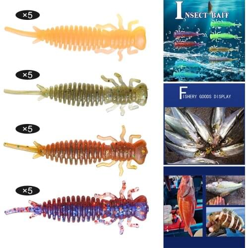 5pcs Soft Plastic Fishing Lures Pike Lure Worms Lure Soft PVC Lures for Pike Perch Trout Fishing Baits Accessories