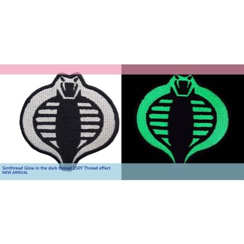 6 assorted colors glow in the dark embroidery sewing thread 150Y each for Halloween /Creative design