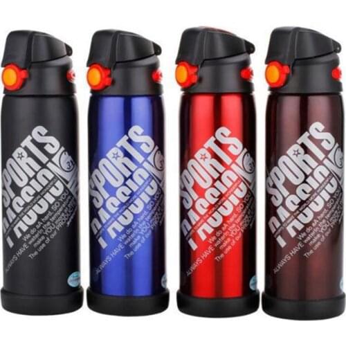 600/800ML Vacuum flask Double lid stainless steel Thermal flask outdoor keep cold sports bottle traveling portable kettle