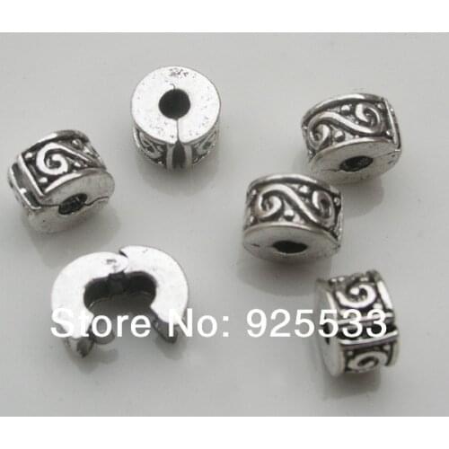 Free shipping 50pcs antique silver plated copper stopper round beads with dad letter fit European DIY bracelet jewelry