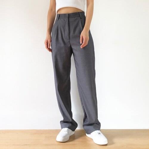 Women Pants Harajuku Trouser Suits High Waist Straight 2021 New Fashion Loose Y2k trousers For Female Traf Womens Clothing Za
