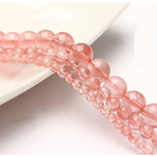 High quality watermelon red Stone 4mm 6mm 8mm Beads Pick Size Loose Bead For Making DIY charm bracelets classic Jewelry