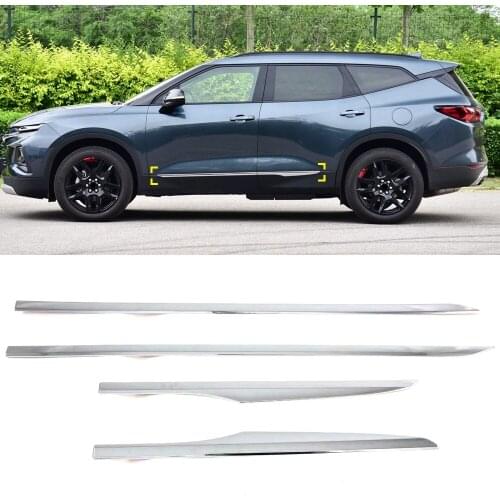 For Chevrolet Blazer 2019 2020 2021 Accessories ABS Chrome Side Door Car Body Molding Strips Cover Trim Accessories