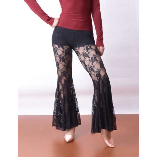 Exotic dance dance Latin dance package hip lace openwork big horn pants pants with Latin dance P13006