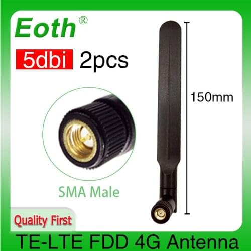 2pcs 4G Lte Antenna 5dbi Sma Male Connector Plug antena directional external antenne for 4g Router wireless modem lte repeater